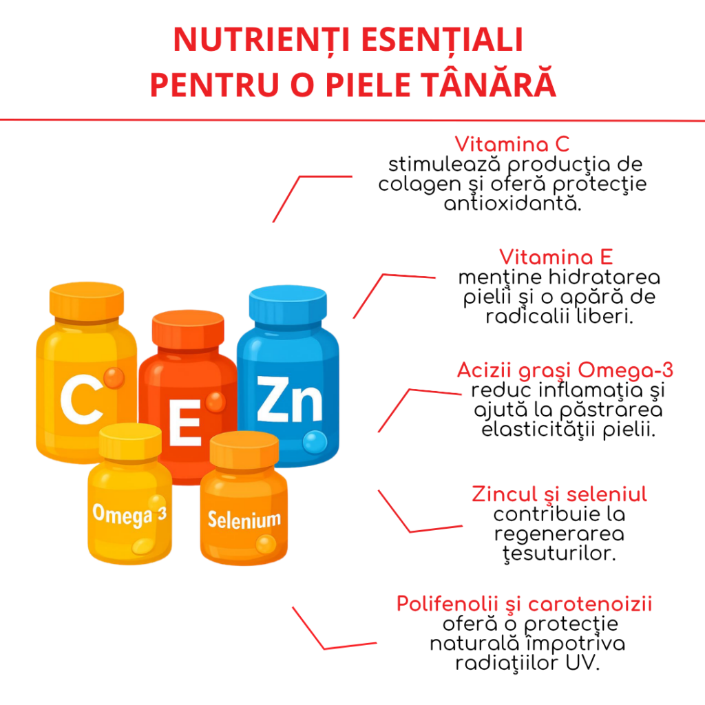 nutrienti esentiali pentru o piele tanara